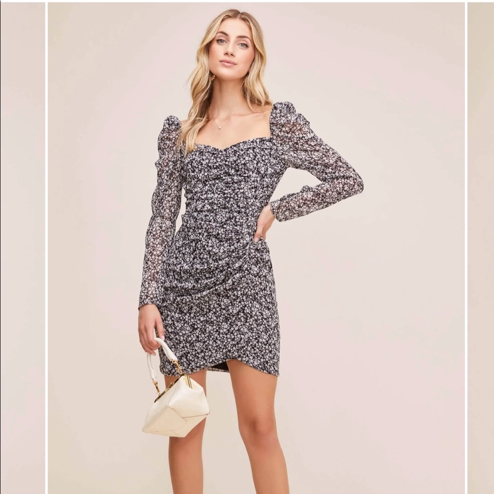 ASTR - SWEETHEART RUCHED MINI DRESS (Nordstrom)